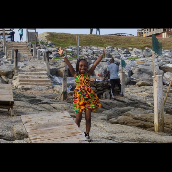 African Kente Young Girl Dress - K2 - Picture 6 of 7